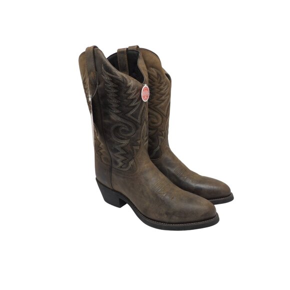 Laredo Men's 10" Cowboy Pointed Toe Leather Western Boots 68388 Brown Size 9D - Picture 2 of 9